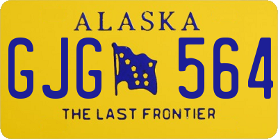 AK license plate GJG564