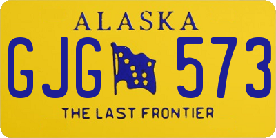 AK license plate GJG573