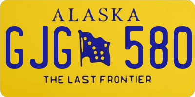 AK license plate GJG580
