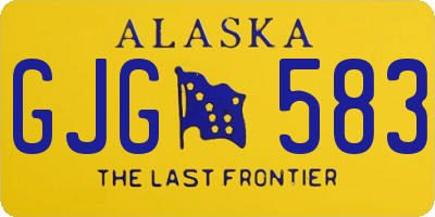 AK license plate GJG583