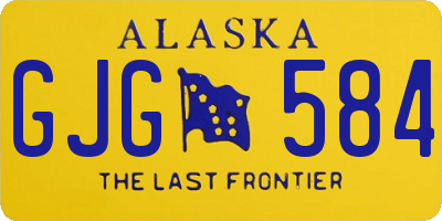 AK license plate GJG584