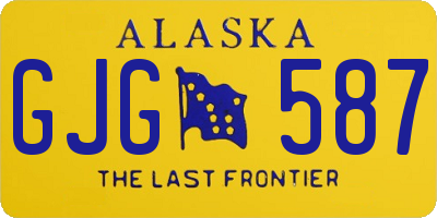 AK license plate GJG587