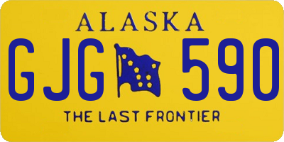 AK license plate GJG590
