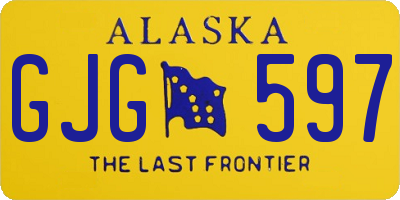 AK license plate GJG597