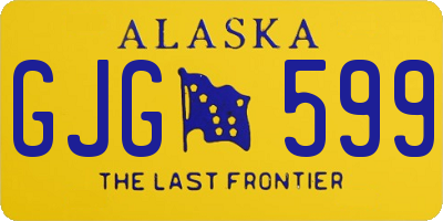 AK license plate GJG599