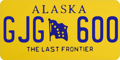 AK license plate GJG600