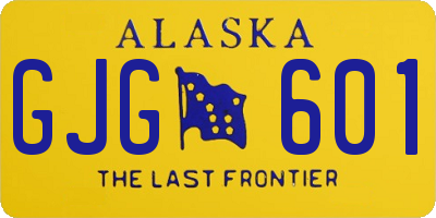 AK license plate GJG601