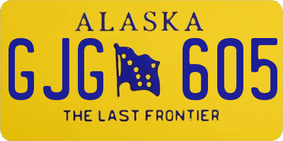 AK license plate GJG605