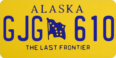 AK license plate GJG610