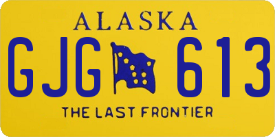 AK license plate GJG613