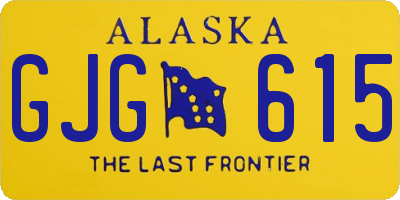 AK license plate GJG615