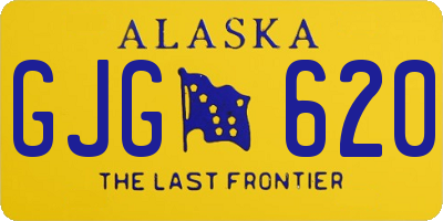 AK license plate GJG620