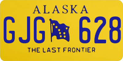 AK license plate GJG628