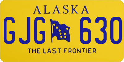 AK license plate GJG630