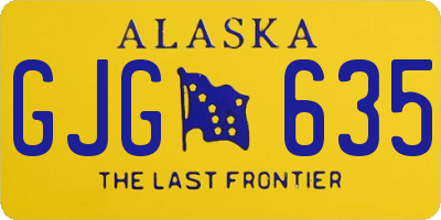 AK license plate GJG635