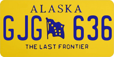 AK license plate GJG636