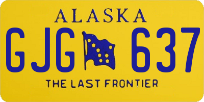 AK license plate GJG637