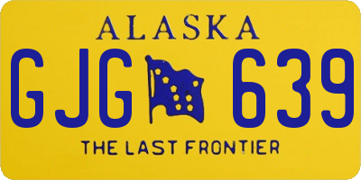 AK license plate GJG639