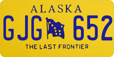 AK license plate GJG652