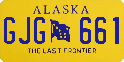 AK license plate GJG661