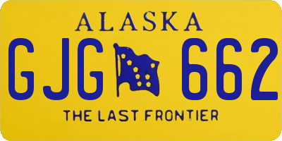 AK license plate GJG662