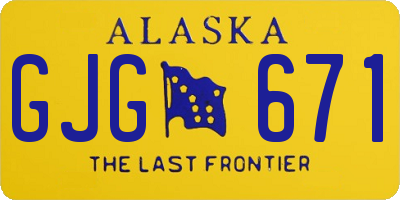 AK license plate GJG671