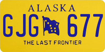AK license plate GJG677
