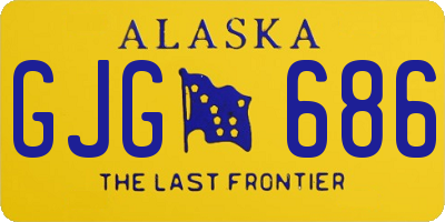 AK license plate GJG686