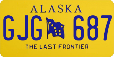 AK license plate GJG687