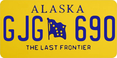 AK license plate GJG690