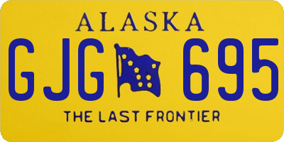 AK license plate GJG695