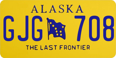 AK license plate GJG708