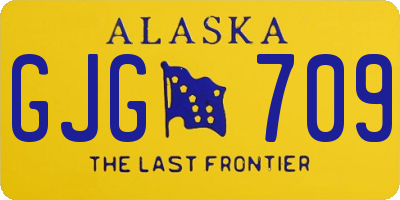AK license plate GJG709
