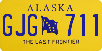 AK license plate GJG711