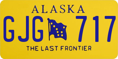 AK license plate GJG717