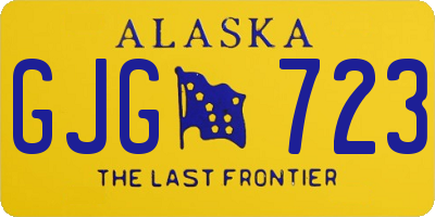 AK license plate GJG723