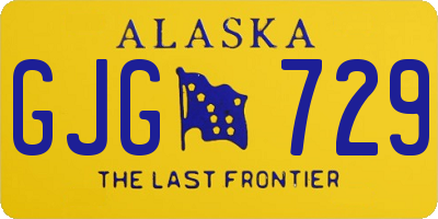 AK license plate GJG729