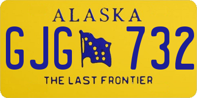 AK license plate GJG732