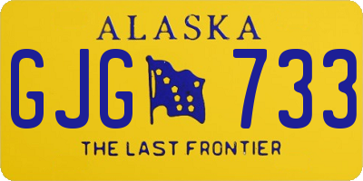 AK license plate GJG733