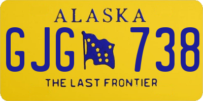 AK license plate GJG738