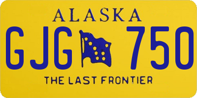 AK license plate GJG750
