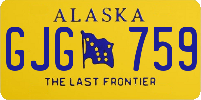 AK license plate GJG759