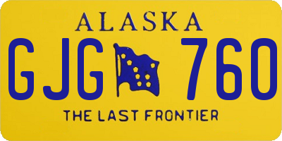 AK license plate GJG760