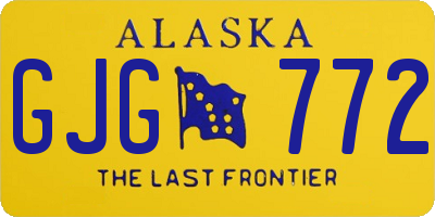AK license plate GJG772