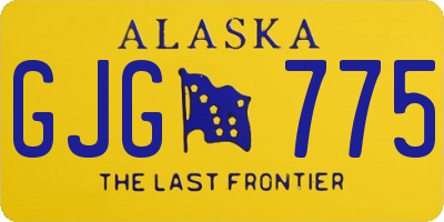 AK license plate GJG775