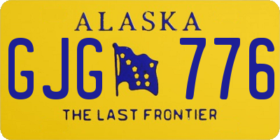 AK license plate GJG776