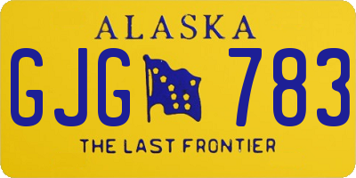 AK license plate GJG783