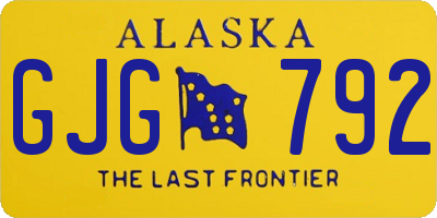 AK license plate GJG792