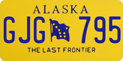 AK license plate GJG795