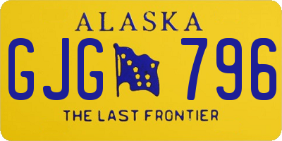 AK license plate GJG796